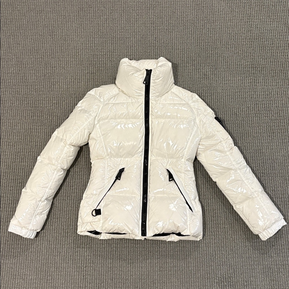 SAM. Women's White Freestyle Bomber Jacket size Small *new condition